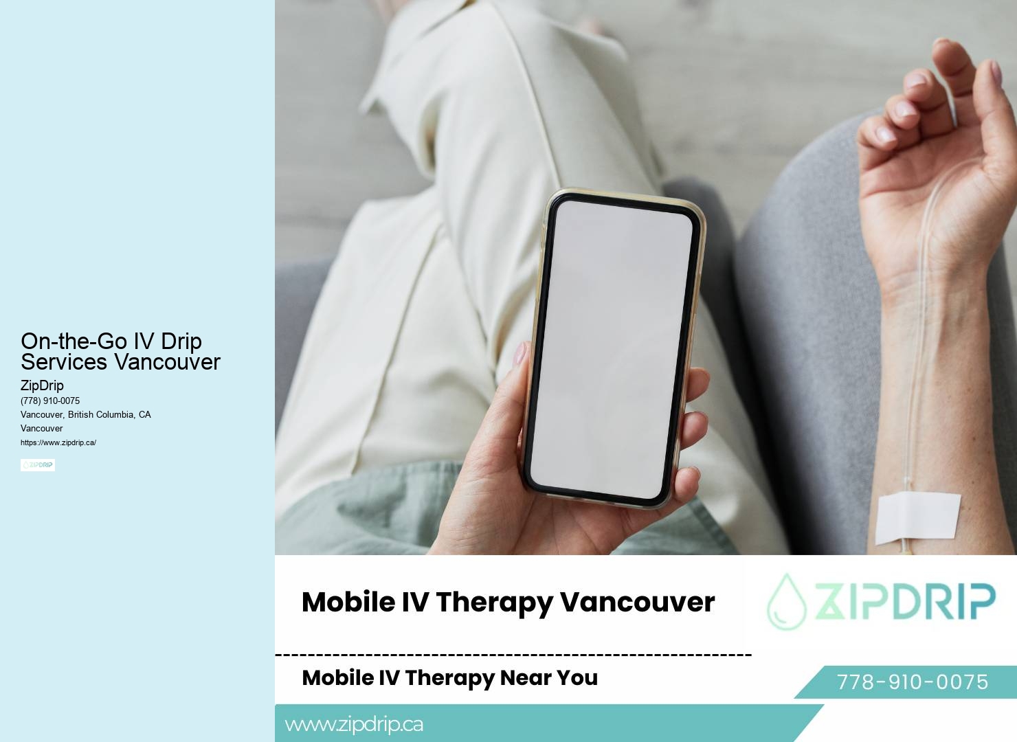 IV Drip Hydration On-the-Go IV Drip Services Vancouver