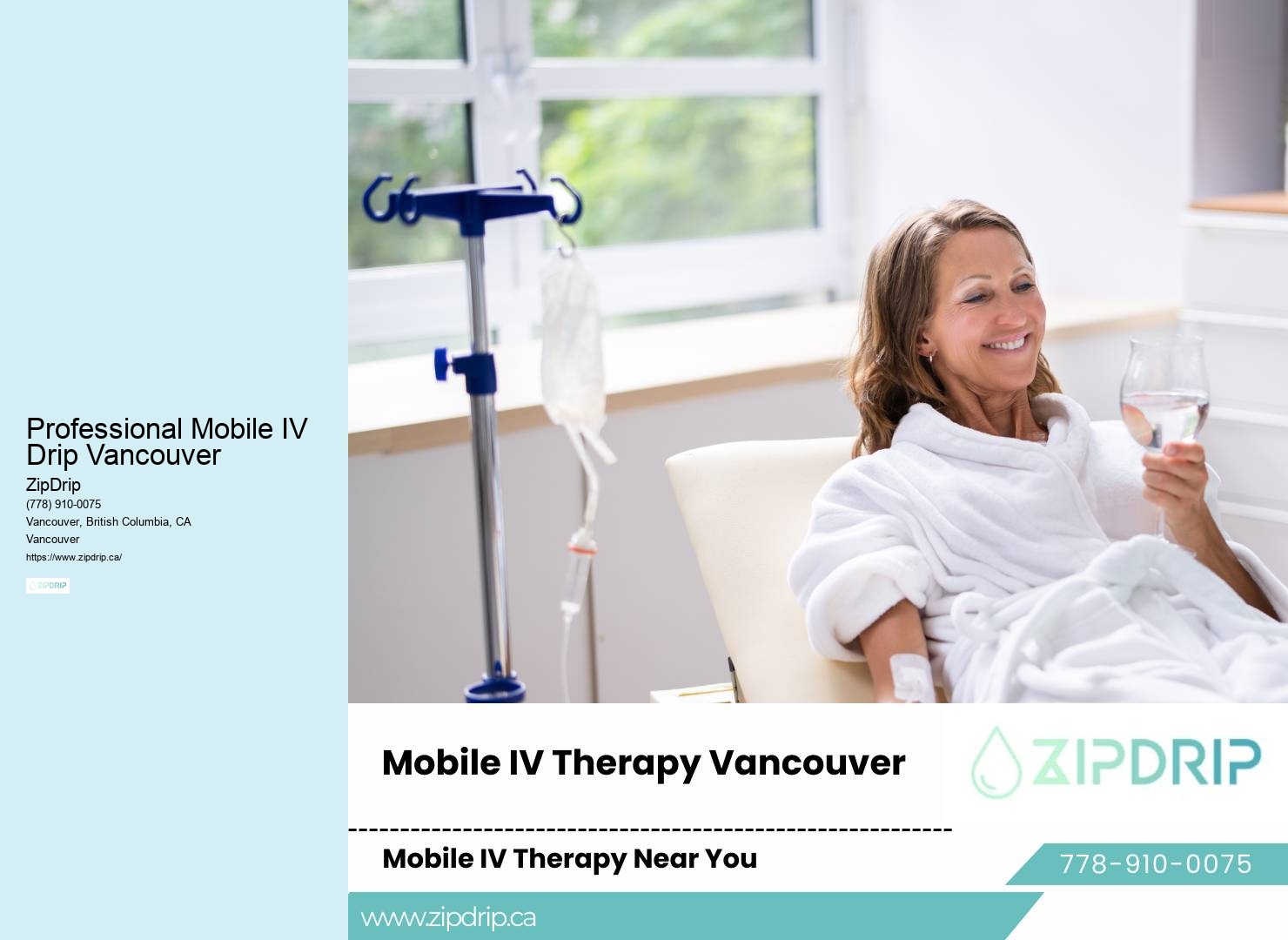 Professional Mobile IV Drip Vancouver's Traveling IV Therapy Services
