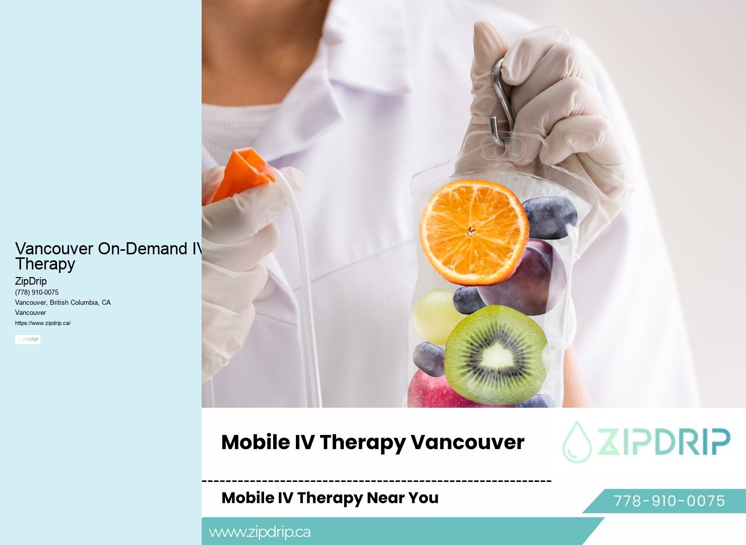 Vancouver On-Demand IV Therapy IV Hangover Recovery