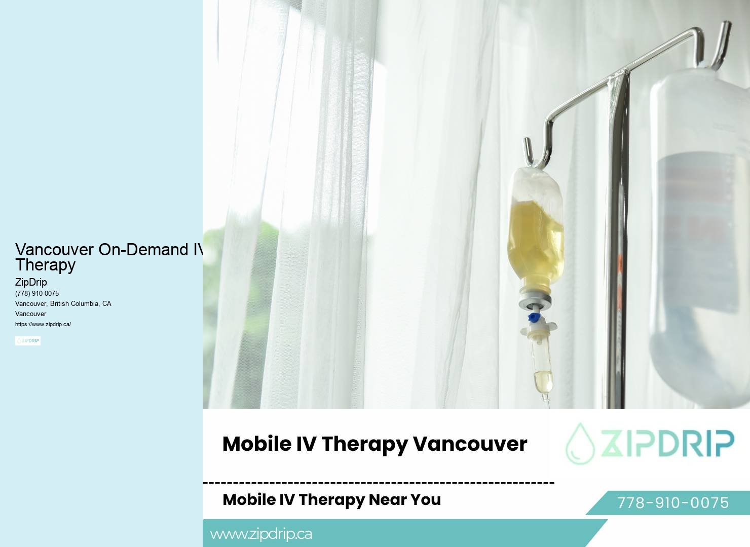 Vancouver On-Demand IV Therapy Mobile IV Hydration Services