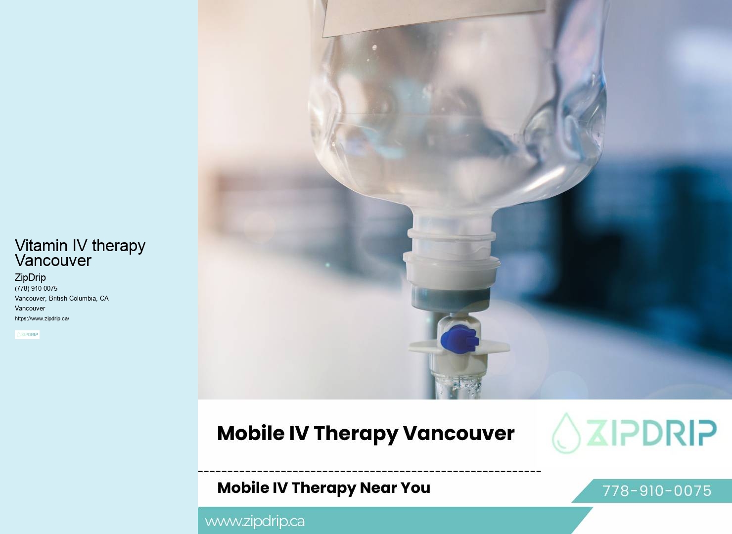 Mobile IV therapy in Vitamin IV therapy Vancouver suburbs