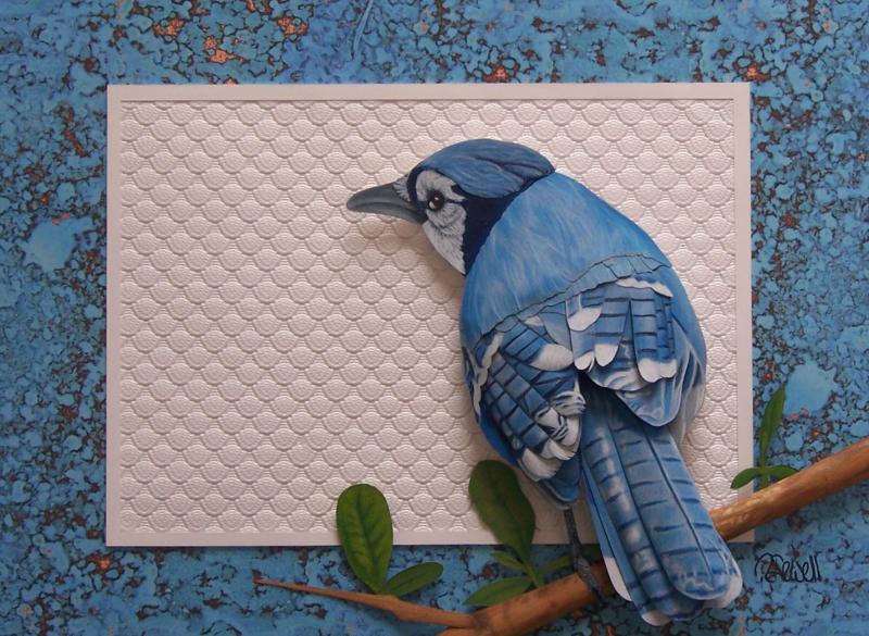 Blue Jay paper sculpture WetCanvas Online Living for Artists