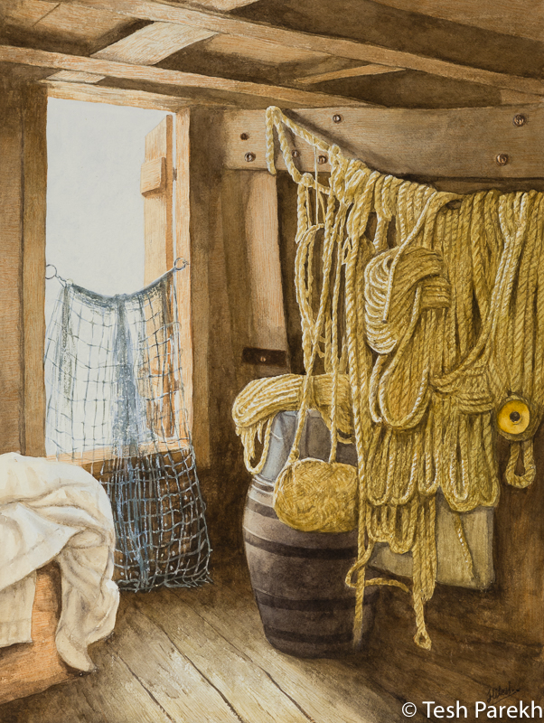 "Ropes" Watercolor painting WetCanvas Online Living for Artists