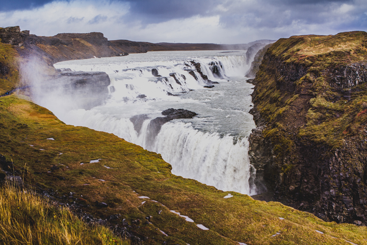 Gullfoss Big Iceland Waterfall