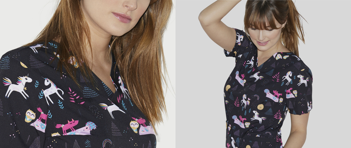 white cross scrub jacket