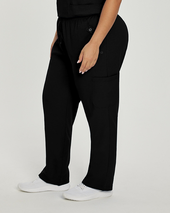 Photo de l'uniforme White Cross Pantalon à taille élastique -  court Couleur Noir  Vue Côté 008