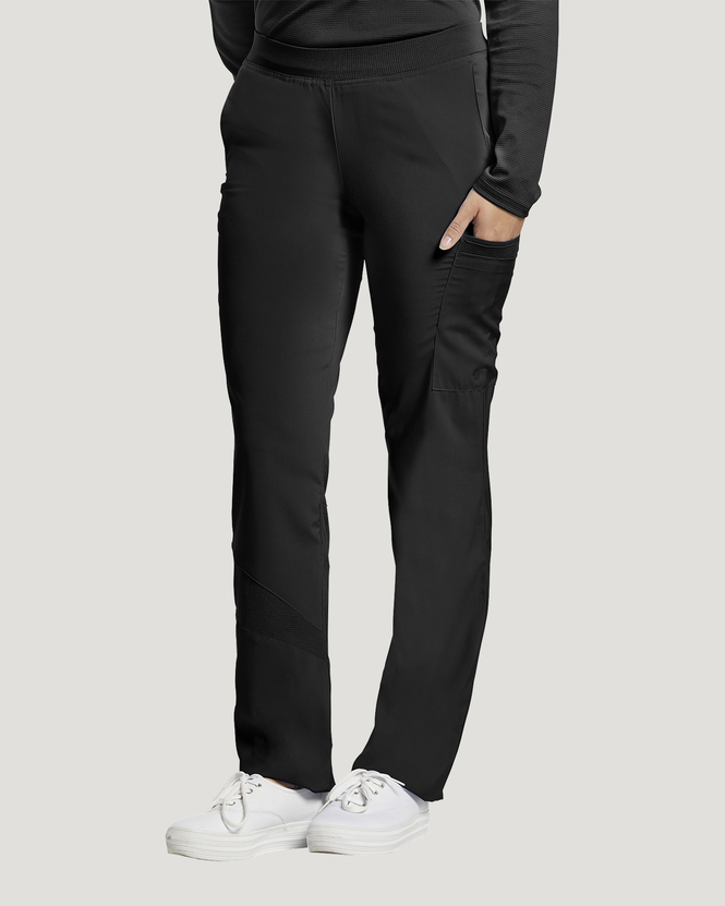 Photo d'uniforme pour infirmière White Cross 328 Pantalon ajusté taille extensible Couleurr Noir Vue 328-BLA.jpg