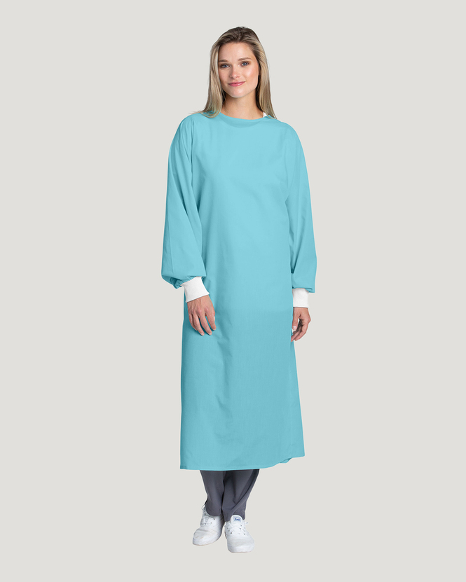 Photo of White Cross Scrubs Isolation Gown Color Assorted Vue HOP014_023.jpg