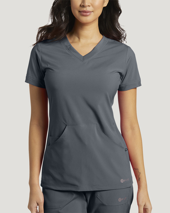 Photo d'uniforme pour infirmière White Cross 725 Fit Haut col en V Couleurr Étain Vue 725-PWT.jpg