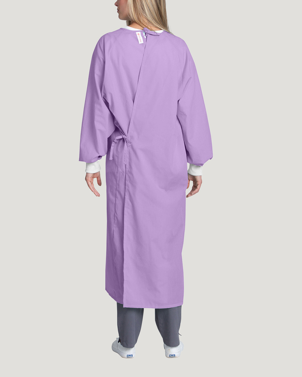 Photo of White Cross Scrubs Isolation Gown Color Lavender Vue HOP014-LAV_b.jpg