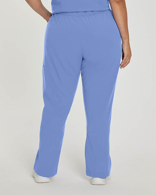 Photo of White Cross Scrubs Marvella Elastic Waist Pant Color Ceil Blue Back Vue 002