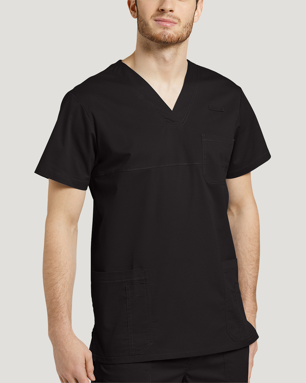 Photo d'uniforme pour infirmière White Cross 2265 Haut Allure Homme col en V Couleurr Noir Vue 2265-BLA.jpg