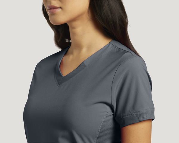 Photo d'uniforme pour infirmière White Cross 725 Fit Haut col en V Couleurr Étain Vue 725-PWT-d2.jpg