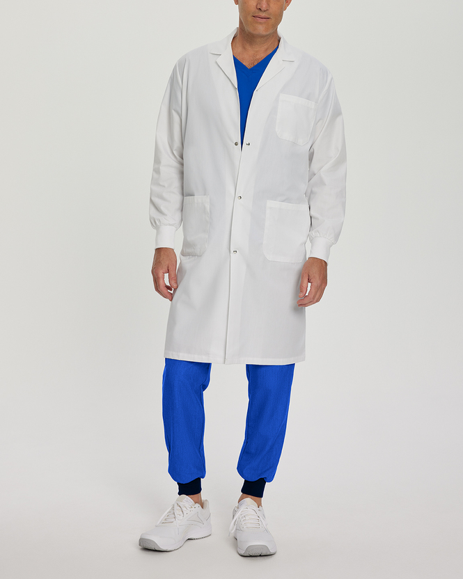 Photo of White Cross Scrubs Labcoat with Rib Cuff Color White Main Vue 014