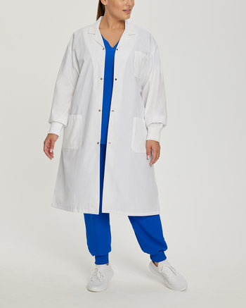 Photo of White Cross Scrubs Labcoat With Patch Pockets Color White Main Vue 006