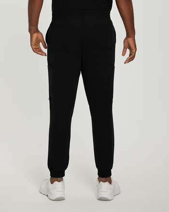 Photo of White Cross Scrubs 222 Men's Jogger Color Black Back Vue 006