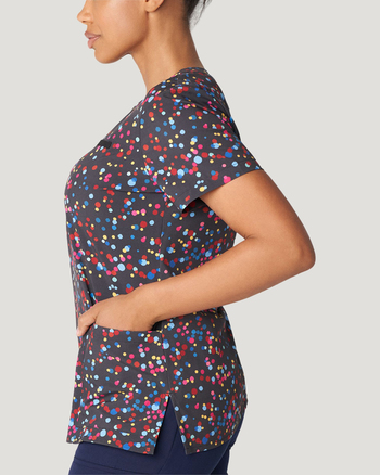 Photo of Speck Tacular Printed V-Neck Top Side View