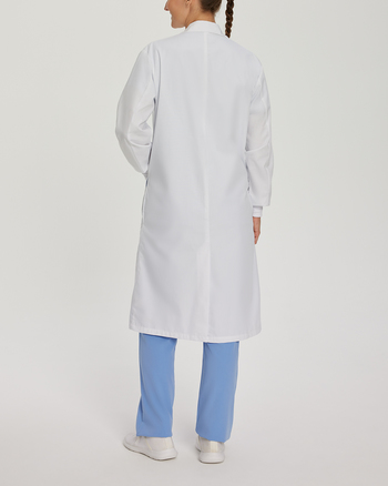 Photo of White Cross Scrubs Labcoat With Patch Pockets Color White Back Vue 002