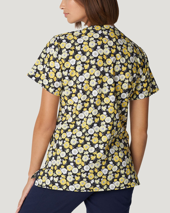 Photo of Sunshiny Day Printed V-Neck Top Back view