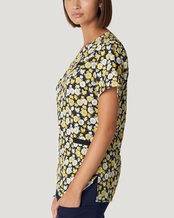 Photo of Sunshiny Day Printed V-Neck Top Side View