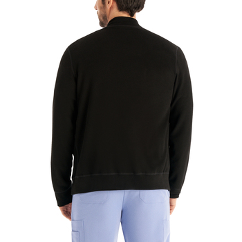 Photo de  WJ706 - Veste d'échauffement unisexe Noir / Étain chiné Vue Dos