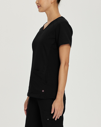 Photo de l'uniforme White Cross 950 Top Athlétique à col V Couleur Noir  Vue Côté 005