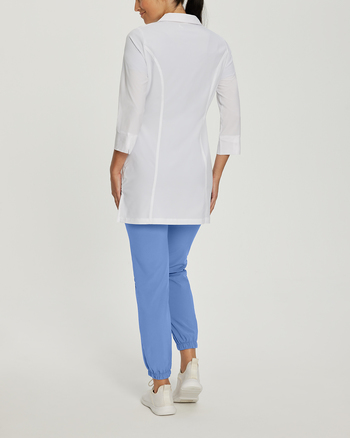 Photo de l'uniforme White Cross 2417 Sarrau Fit à fermeture éclaire Couleur Blanc  Vue Arrière 003