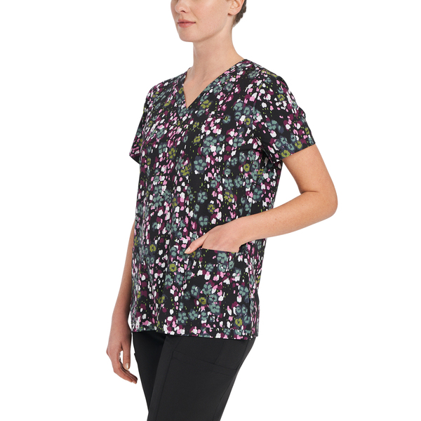 Photo de 618LPMX - Haut Femme col en V (Leopard Mix) Leopard Mix Vue Côté