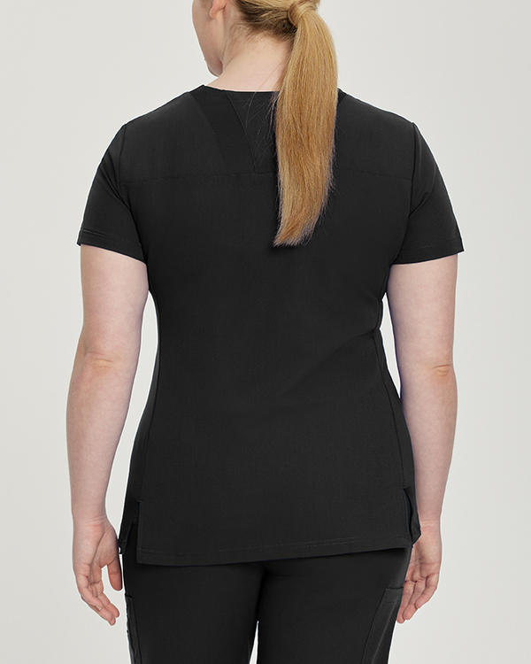 Photo of White Cross Scrubs 950 Athletic V-Neck Top Color Black Back Vue 006