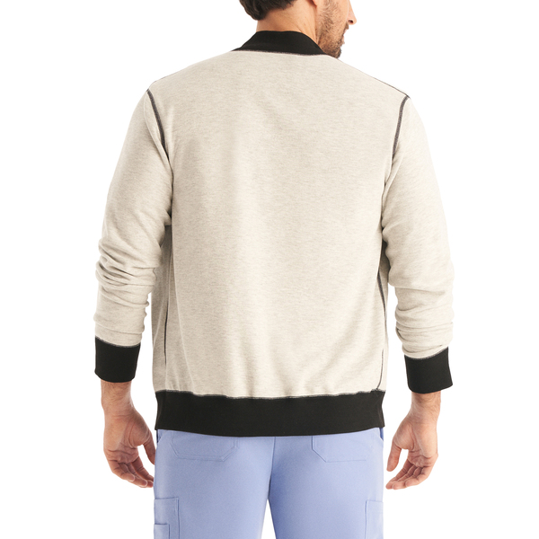 Photo de  WJ706 - Veste d'échauffement unisexe Noir / Étain chiné Détails 6