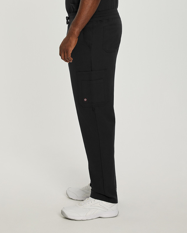 Photo of White Cross Scrubs Cargo Pockets Pant Color Black Side Vue 001
