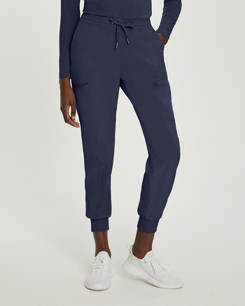 Photo of White Cross Scrubs Elastic waistband, Cargo pockets Jogger FIT pant - Petite Color Navy Main Vue 006