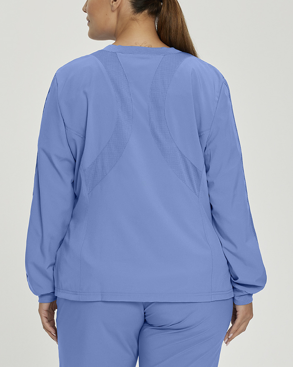 Photo of White Cross Scrubs FIT Mesh Jacket Color Ceil Blue Back Vue 009