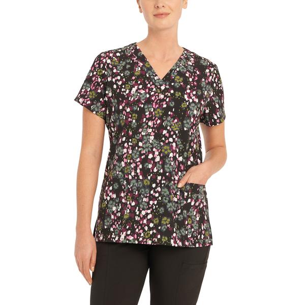 Photo de 618LPMX - Haut Femme col en V (Leopard Mix) Leopard Mix Vue devant