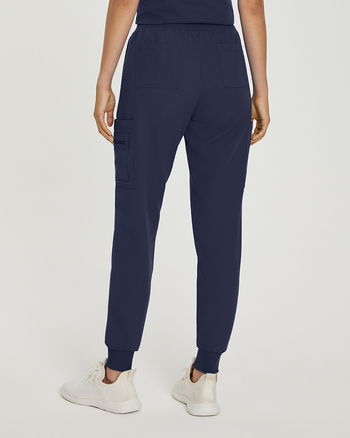 Photo of White Cross Scrubs Zipped Cargo Pocket Jogger Pant Color Navy Back Vue 006
