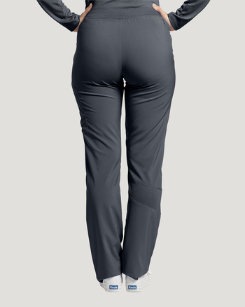 Photo d'uniforme pour infirmière White Cross 328 Pantalon ajusté taille extensible Couleurr Étain Vue 328-PWT-b.jpg