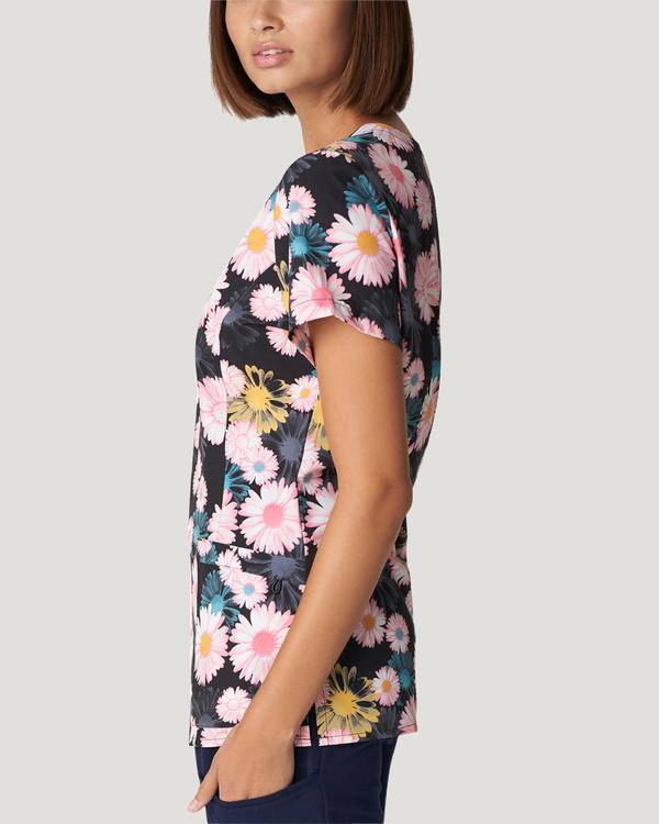 Photo of Electrifying Daisy Soft Comfortable Printed Top Side View