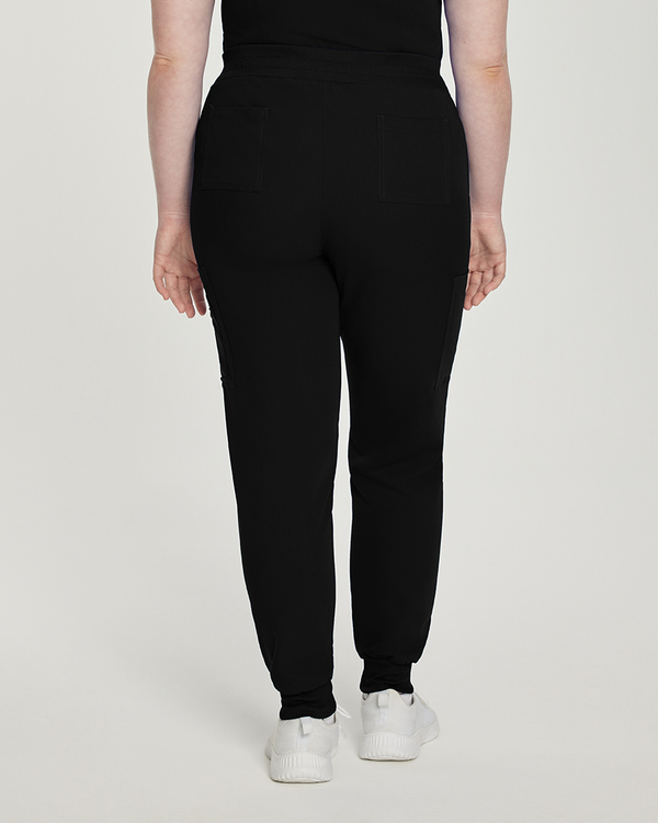 Photo de l'uniforme White Cross 380P Pantalon Jogger avec poches cargo - Petite Couleur Noir  Vue Arrière 005