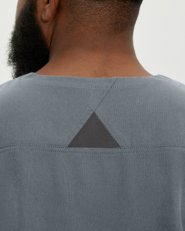 Photo de l'uniforme White Cross 2207 Haut V Tess Homme Couleur Fgris Tailleur  Vue Détail 001