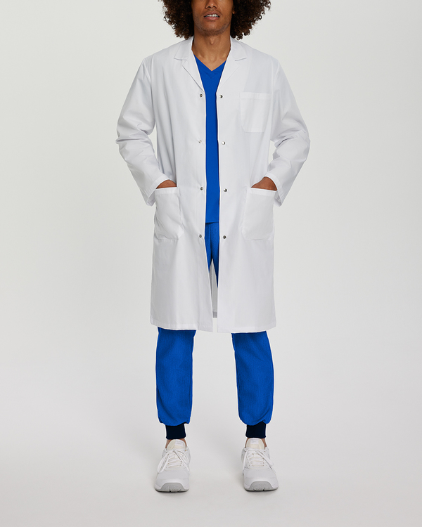 Photo of White Cross Scrubs Labcoat With Patch Pockets Color White Main Vue 005