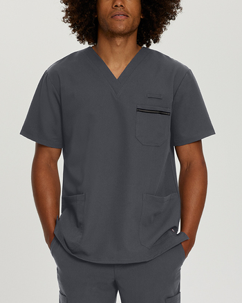 Photo de l'uniforme White Cross 2207 Haut V Tess Homme Couleur Fgris Tailleur  Vue Principale 001