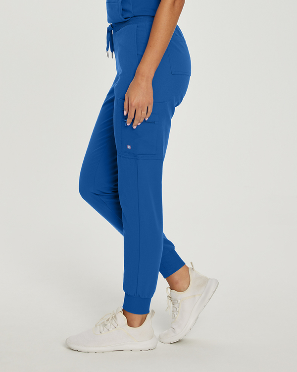 Photo de l'uniforme White Cross 380P Pantalon Jogger avec poches cargo - Petite Couleur Royal  Vue Côté 007