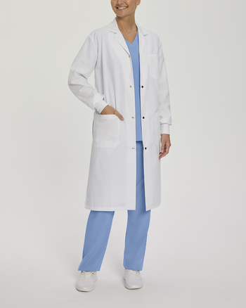 Photo of White Cross Scrubs Labcoat With Patch Pockets Color White Main Vue 006