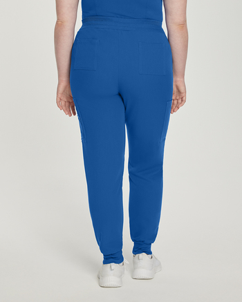 Photo of White Cross Scrubs Zipped cargo pocket Jogger Pant Petite Color Royal Back Vue 005