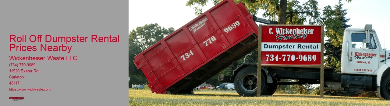 Roll Off Dumpster Rental Prices Nearby