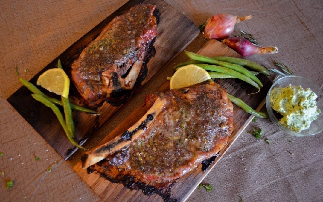 Grilled Steak on Red Oak Plank Recipe Wildwood Grilling