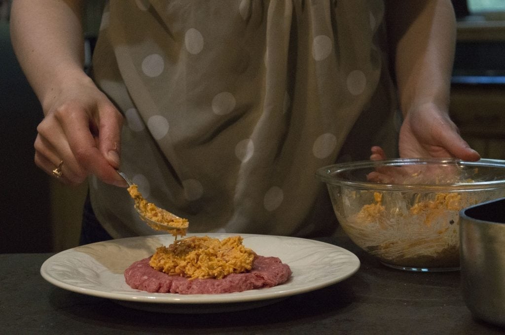 Stuffing Burgers with Pimento Cheese