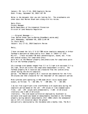 Fw July 17 18 2010 Complaint Review