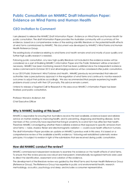 CEO Invitation To Comment - NHMRC