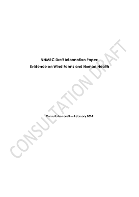 NHMRC Draft Information Paper Feb2014